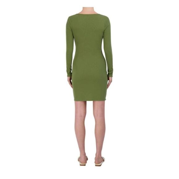 BCBG Paris Women's Knit Rib Dress Loden Green - Picture 2 of 9